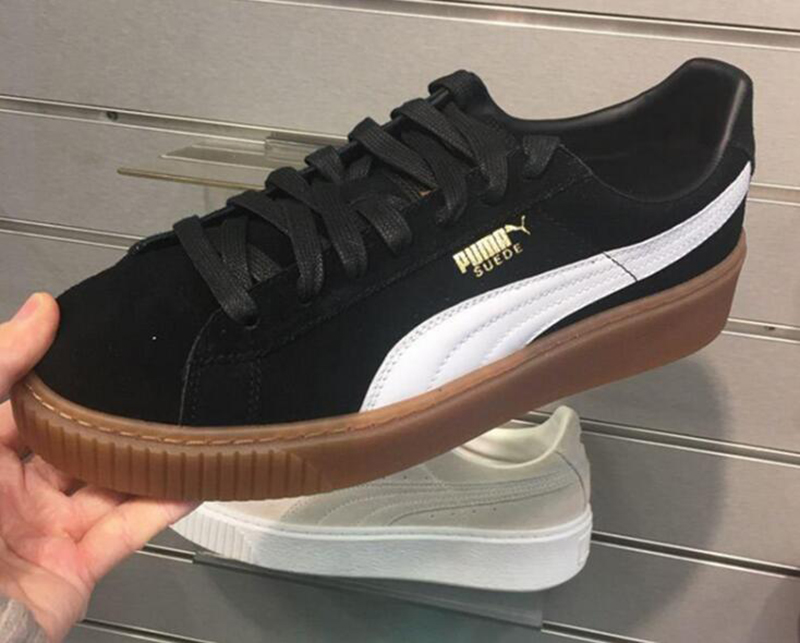 PUMA蕾哈娜Suede Platform牛筋厚底松糕鞋彪马板鞋  黑白棕 图片5