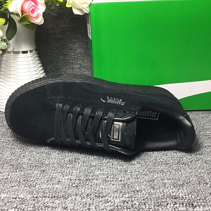PUMA蕾哈娜Suede Platform简版2代厚底松糕鞋  全黑 图片2
