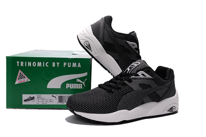 PUMA 复古休闲男款跑步鞋 黑灰 图片2