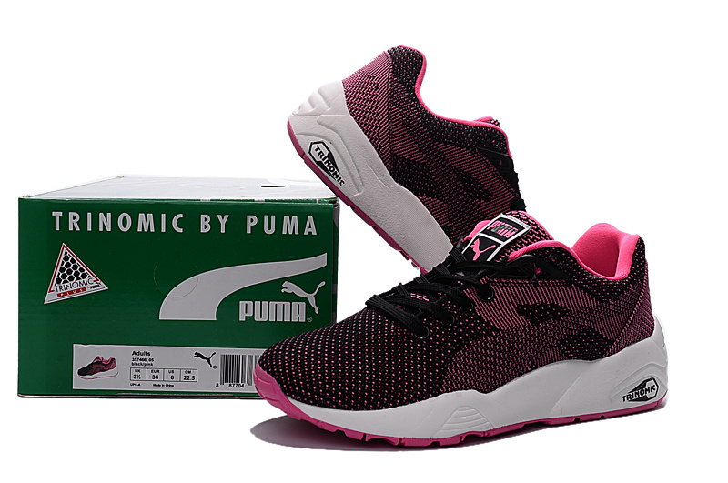 PUMA 复古休闲女款跑步鞋 黑桃红 图片6