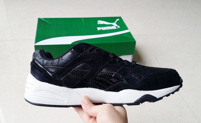 彪马 Puma Trinomic R698 彪马三原色 黑色爆裂纹 气垫 跑鞋 图片5