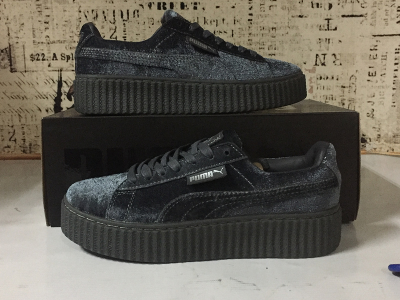 彪马 Puma Suede Creepers 蕾哈娜松糕天鹅绒厚底松糕 刘雯同款 灰色 图片1