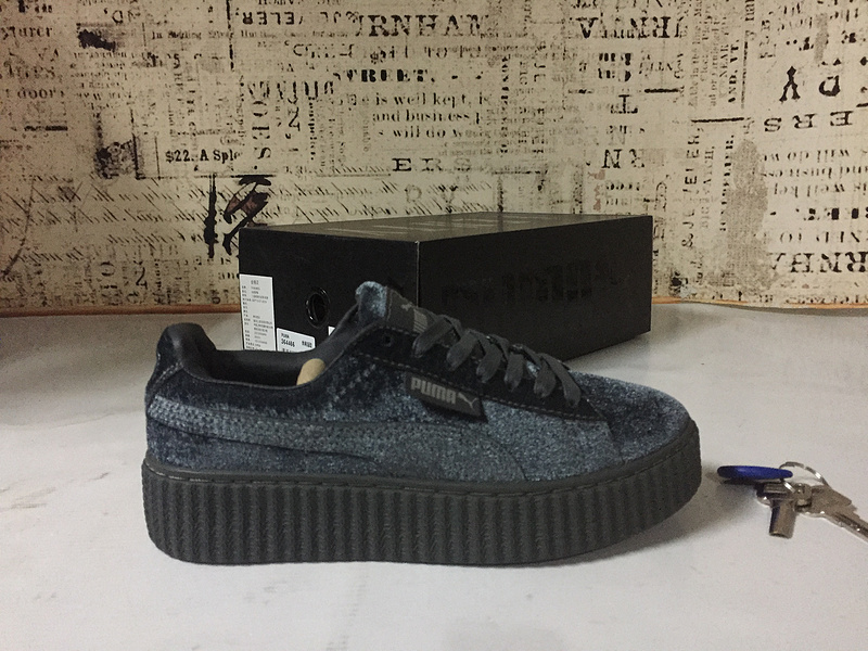 彪马 Puma Suede Creepers 蕾哈娜松糕天鹅绒厚底松糕 刘雯同款 灰色 图片4