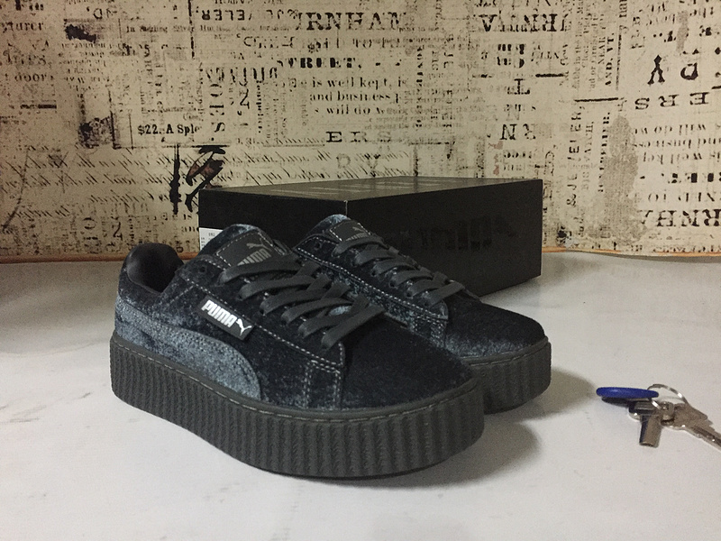 彪马 Puma Suede Creepers 蕾哈娜松糕天鹅绒厚底松糕 刘雯同款 灰色 图片2