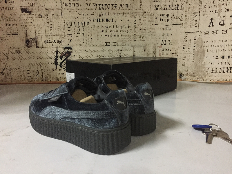 彪马 Puma Suede Creepers 蕾哈娜松糕天鹅绒厚底松糕 刘雯同款 灰色 图片6