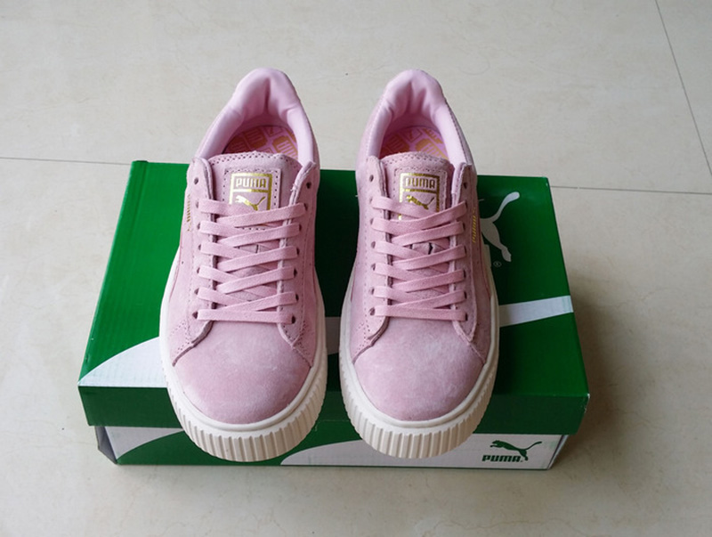 彪马 PUMA BASKET PLATFORM MONO SATIN SILVER PINK   丝绸浅粉 图片5