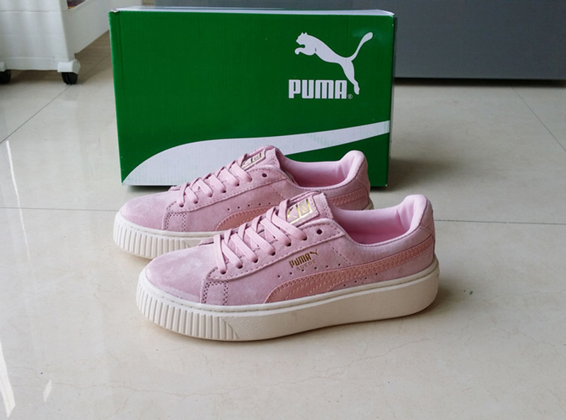 彪马 PUMA BASKET PLATFORM MONO SATIN SILVER PINK   丝绸浅粉 图片6