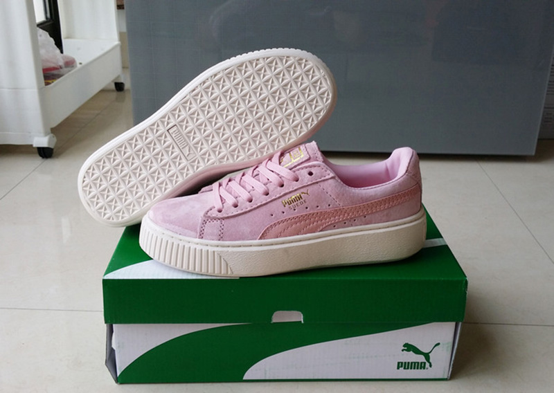 彪马 PUMA BASKET PLATFORM MONO SATIN SILVER PINK   丝绸浅粉 图片7