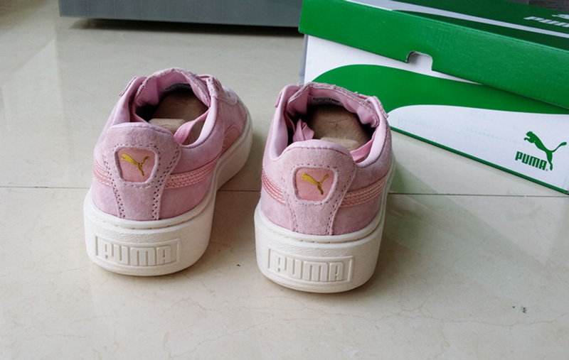 彪马 PUMA BASKET PLATFORM MONO SATIN SILVER PINK   丝绸浅粉 图片8