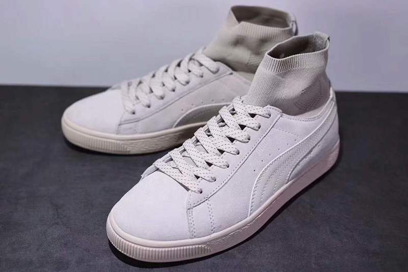 彪马 puma suede classic sock 袜筒板鞋 杏色 图片1