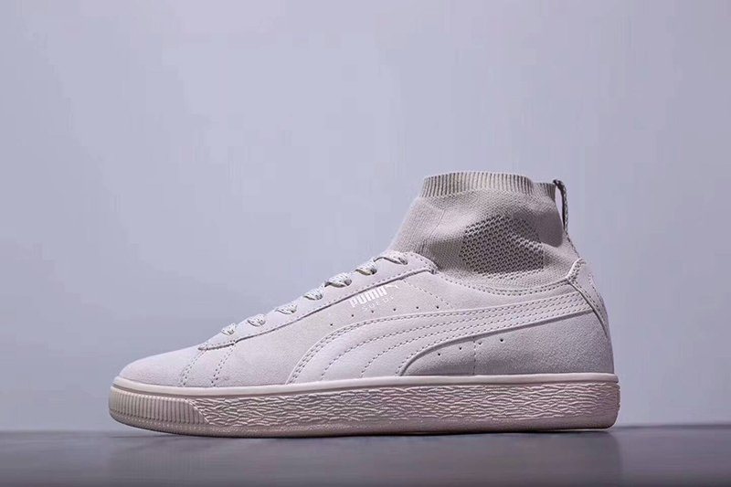 彪马 puma suede classic sock 袜筒板鞋 杏色 图片2