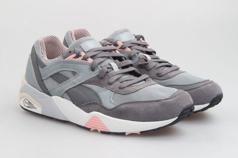 Puma R698 X Vashtie 联名复古sneaker 灰粉 图片2