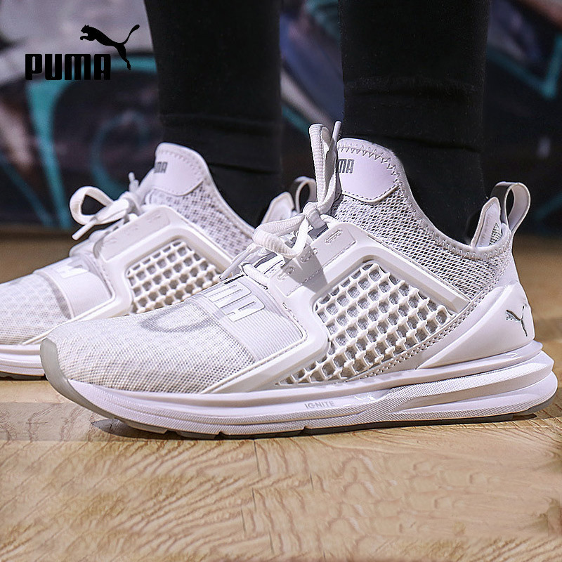 Puma Ignite Limitless机能武士缓震透气跑步鞋 白色 图片1