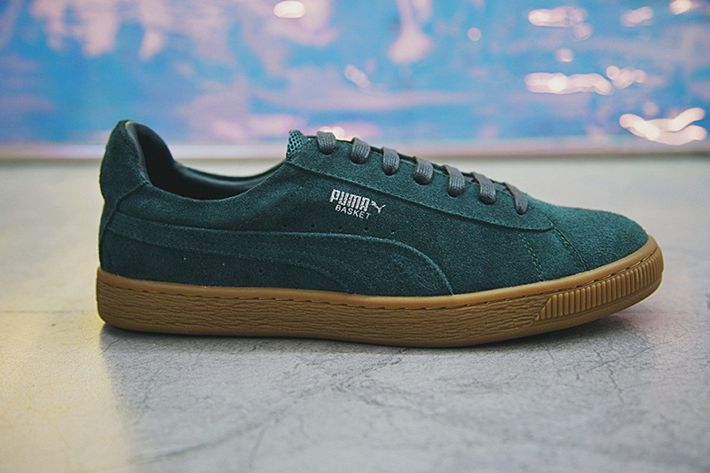 Puma Suede Classic Basket 经典皮革板鞋系列复古绿生胶底 图片7