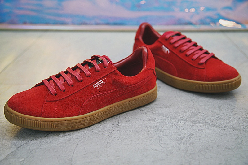 Puma Suede Classic Basket 经典皮革板鞋系列山楂红生胶底 图片1