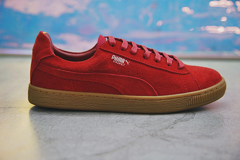 Puma Suede Classic Basket 经典皮革板鞋系列山楂红生胶底 图片4