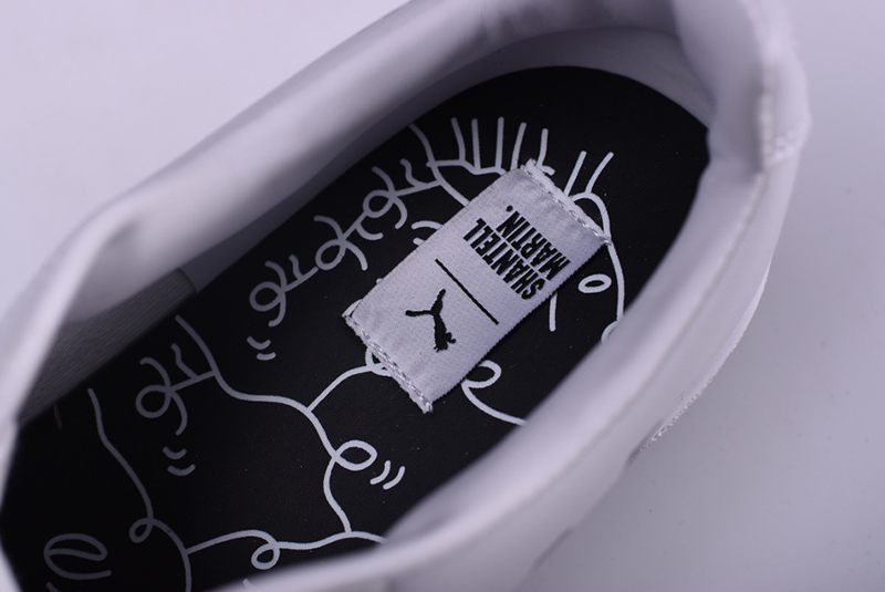 手绘艺术家联名Shanbtell Martin x Puma Clyde 克莱德系列复古板鞋涂鸦小人白黑 图片5