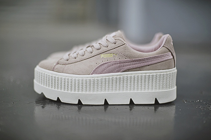 Puma   Rihanna x Puma Fenty Suede Cleated Creeper  超厚底松糕板鞋 胭脂红白  图片6