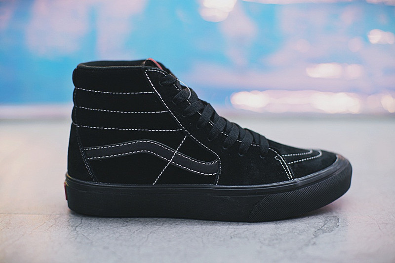 VANS SK8-HI 万斯 经典高帮硫化板鞋 猪巴皮加绒  黑色 图片1