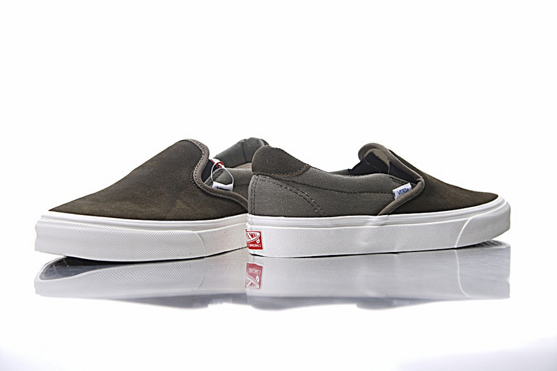 Vans Vault  UA OG Slip-on  一脚蹬懒人麂皮板鞋  提子绿 图片6