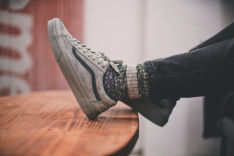 Reigning Champ x Vans Style 36 OG Old Skool 硫化帆布板鞋麂皮灰暗灰 图片8