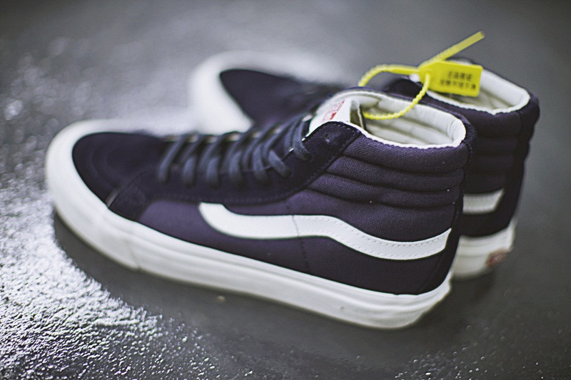 Vans Vault OG SK8 HI LX  高帮硫化板鞋系列  海军蓝白 图片4