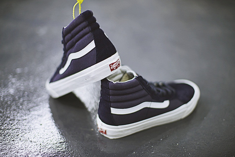 Vans Vault OG SK8 HI LX  高帮硫化板鞋系列  海军蓝白 图片3