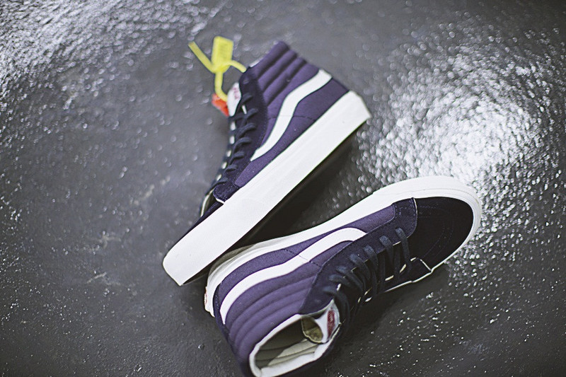 Vans Vault OG SK8 HI LX  高帮硫化板鞋系列  海军蓝白 图片2