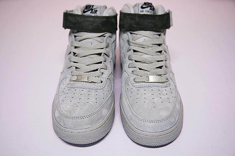 Reigning Champ x Nike Air Force 1 Mid 07空军 中帮经典板鞋麂皮灰暗灰 图片2