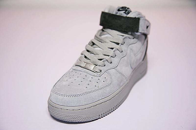 Reigning Champ x Nike Air Force 1 Mid 07空军 中帮经典板鞋麂皮灰暗灰 图片3