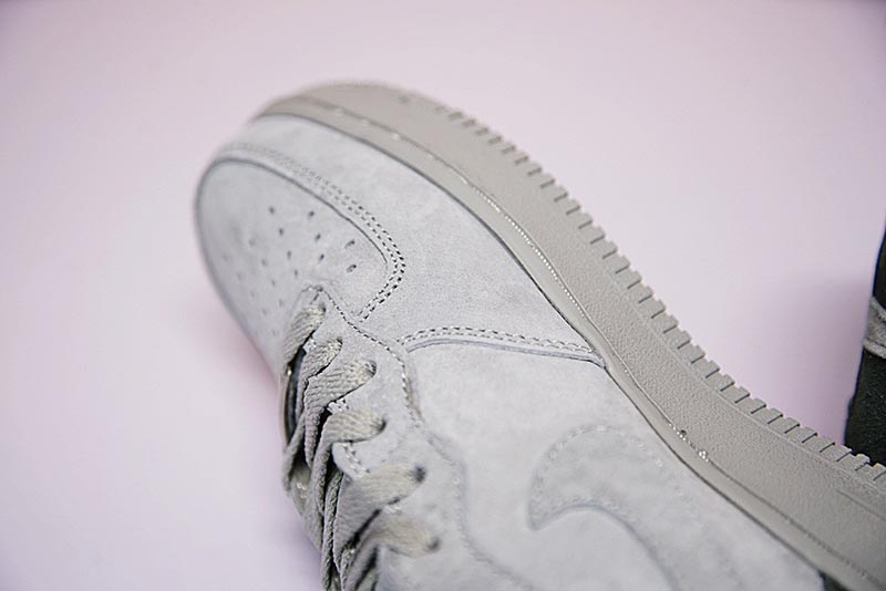 Reigning Champ x Nike Air Force 1 Mid 07空军 中帮经典板鞋麂皮灰暗灰 图片5