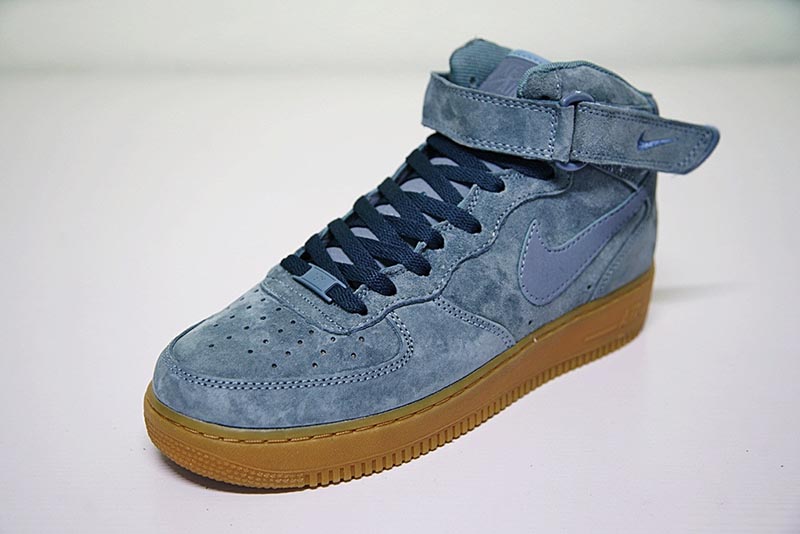 Nike Air Force 1 High ‘07 LV8 Suede空军一号经典高帮麂皮板鞋崧蓝棕 图片1