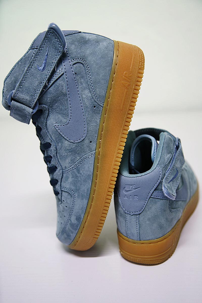 Nike Air Force 1 High ‘07 LV8 Suede空军一号经典高帮麂皮板鞋崧蓝棕 图片8