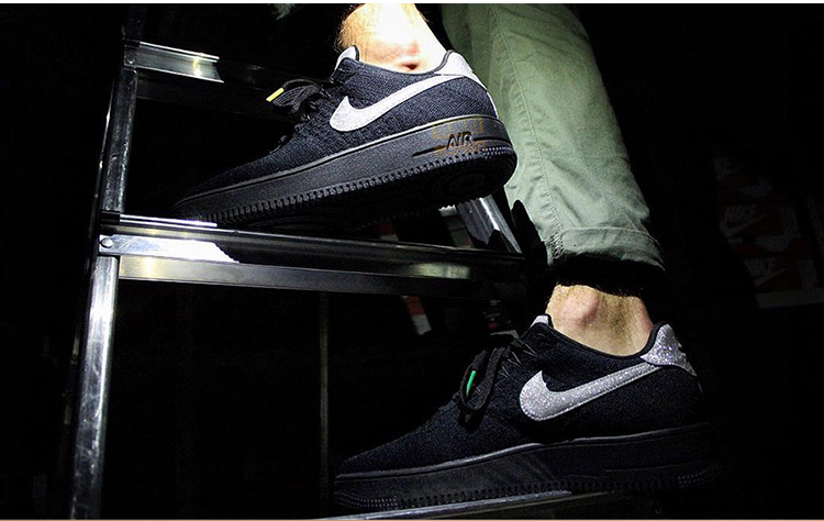 Nike Air Force 1 Low Flyknit ‘All Star’ Black/Sail黑银飞线紫扣 图片6