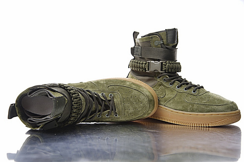 Nike Special Air Forces 1  空军一号机能高帮鞋  橄榄绿棕 图片8