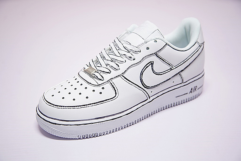 Joshua Vides x Nike Air Force 1 low I hand painted 空军一号低帮板鞋漫画3D铅笔 图片1