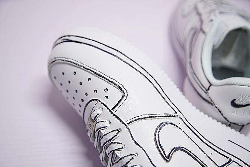 Joshua Vides x Nike Air Force 1 low I hand painted 空军一号低帮板鞋漫画3D铅笔 图片3