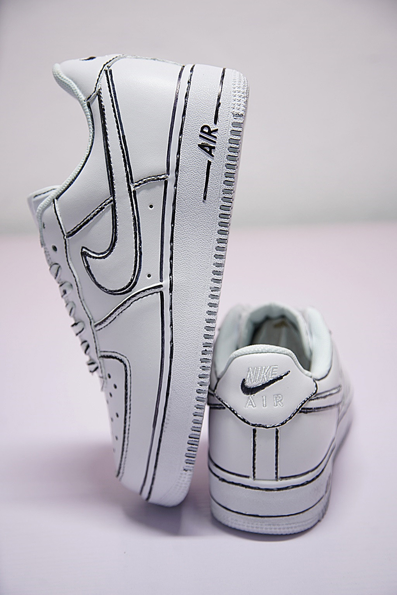 Joshua Vides x Nike Air Force 1 low I hand painted 空军一号低帮板鞋漫画3D铅笔 图片7