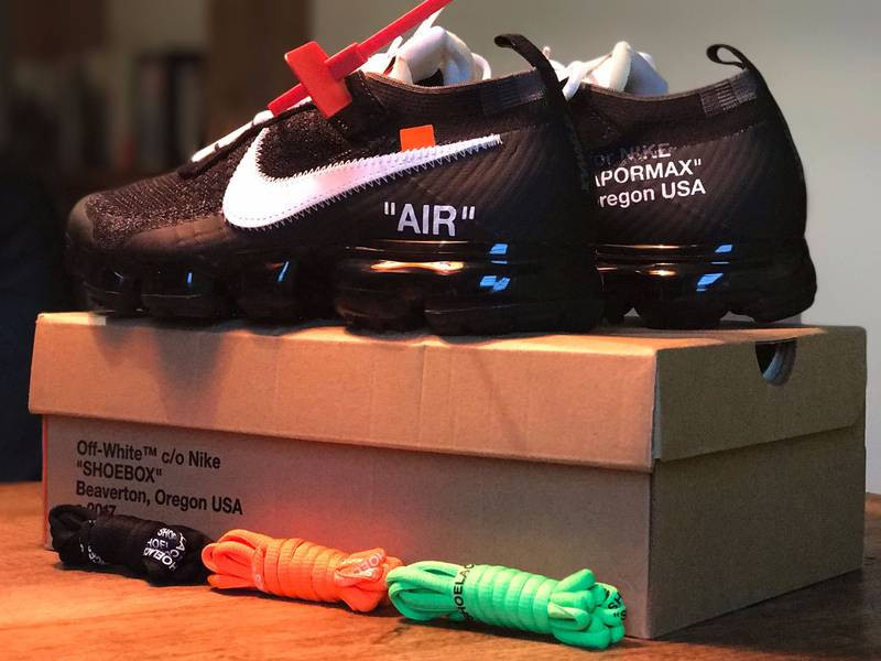 耐克  OFF WHITE x NIKE AIR VAPOR MAX OW 黑白橘 图片2