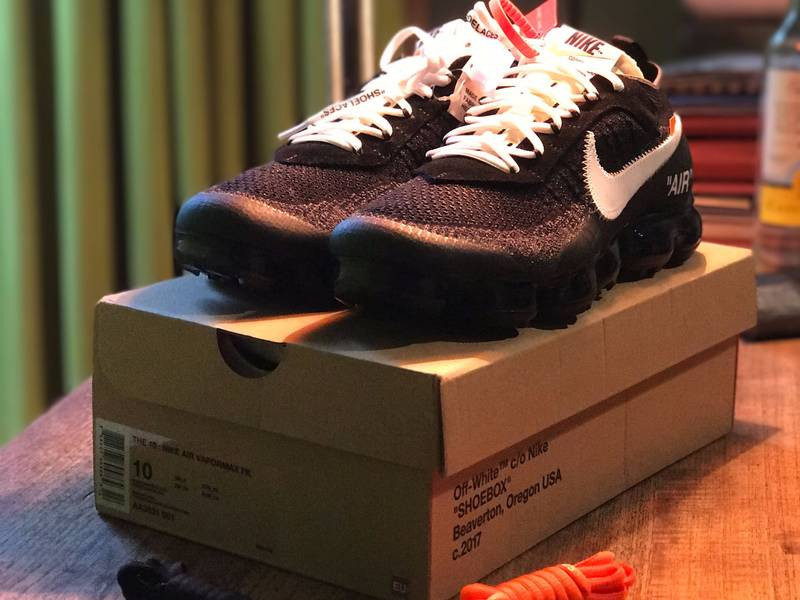 耐克  OFF WHITE x NIKE AIR VAPOR MAX OW 黑白橘 图片3