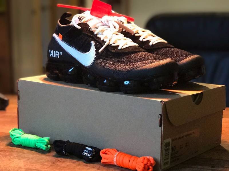 耐克  OFF WHITE x NIKE AIR VAPOR MAX OW 黑白橘 图片4