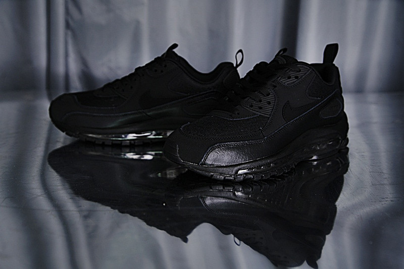 Nike Air Max 90+97 hybrid   混合版气垫慢跑鞋  全黑 图片3