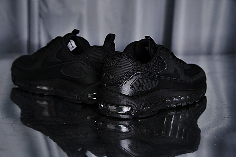 Nike Air Max 90+97 hybrid   混合版气垫慢跑鞋  全黑 图片1