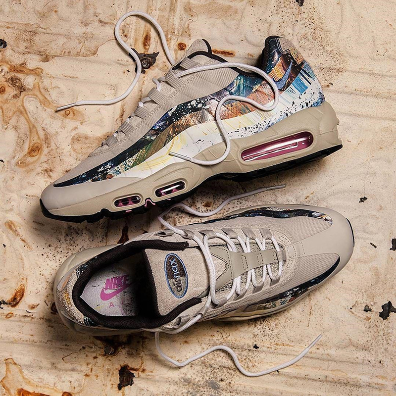 Dave White x size? x Nike Air Max 95气垫慢跑鞋“Stone / Thunder”