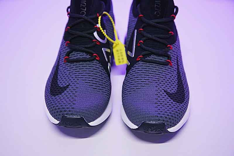 Nike Air 270 Flyknit 飞织版后跟半掌气垫慢跑鞋浅灰黑白 图片7