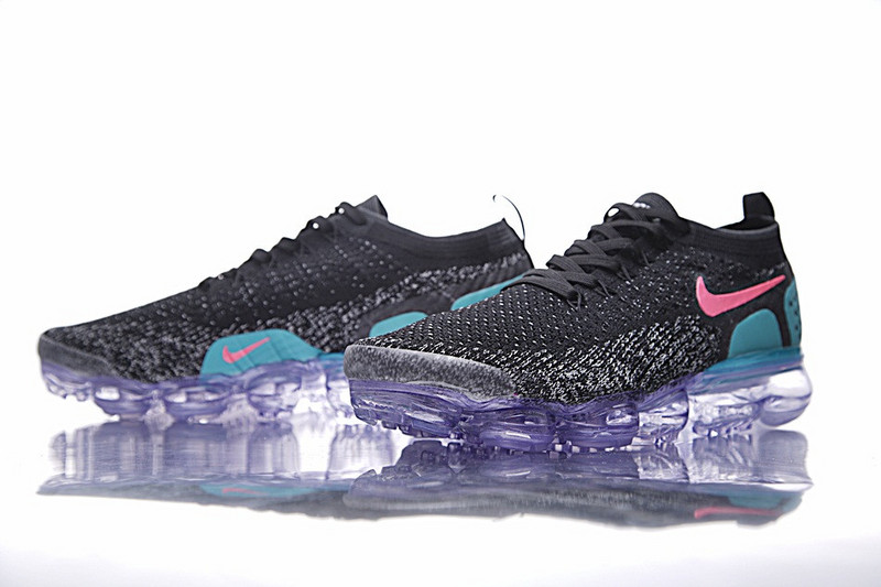 Nike Air VaporMax  Flyknit 蒸汽大底慢跑鞋   黑月兰粉 图片2