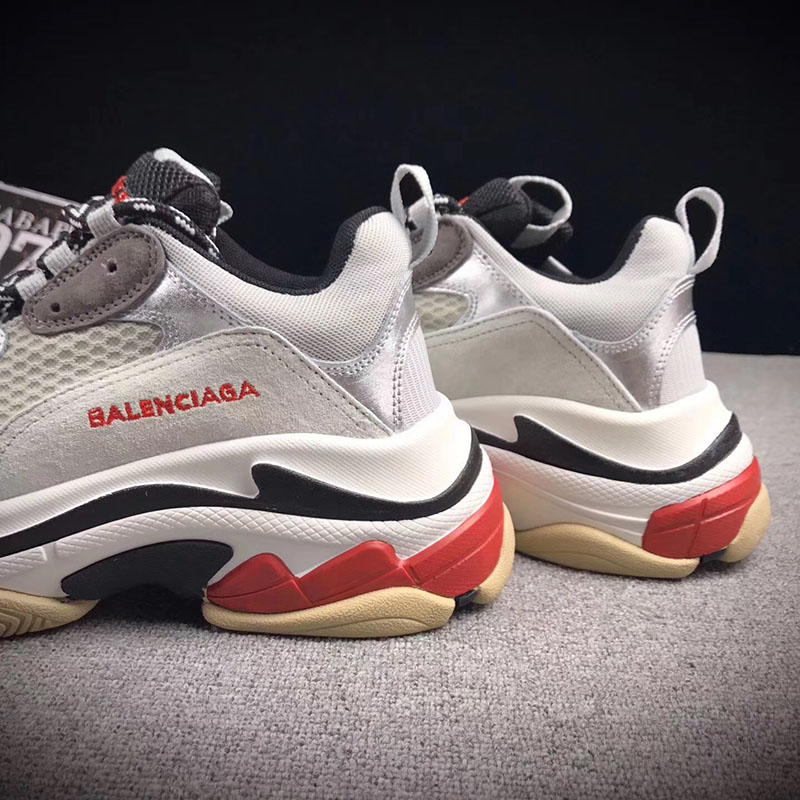 巴黎世家 Balenciaga Tripe-S 17秋冬 拼色复古跑鞋 白色 图片3