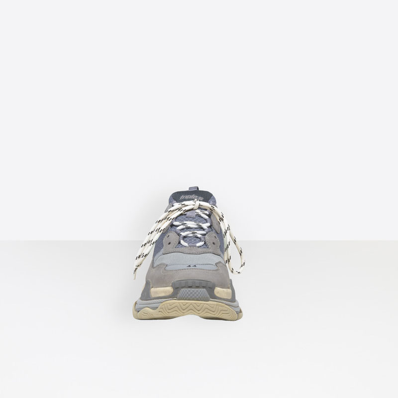 巴黎世家 Balenciaga Tripe-S 17秋冬 拼色复古跑鞋 灰色 图片1