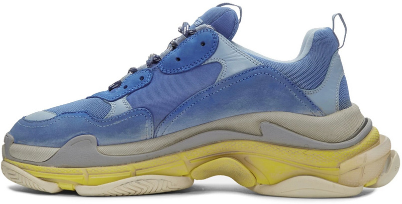 巴黎世家  Balenciaga Triple-S 复古做旧鞋底  蓝色 图片4