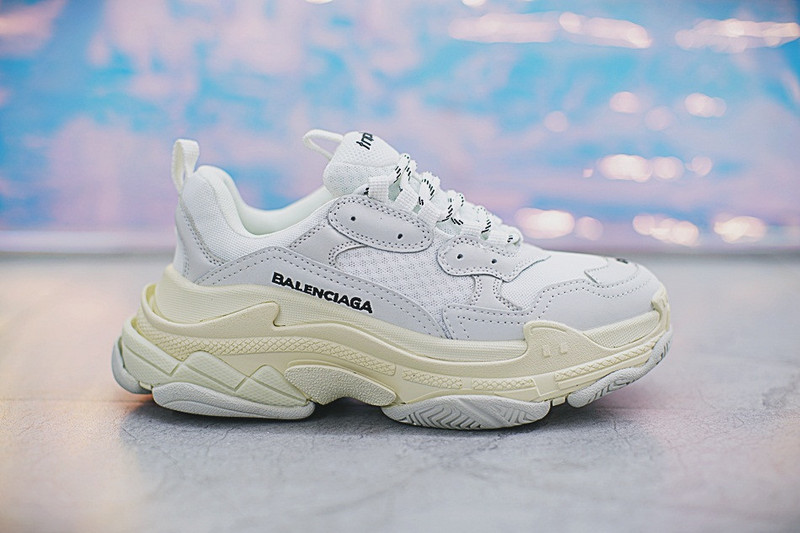 巴黎世家  Balenciaga Triple-S 复古做旧鞋底  白色 图片3